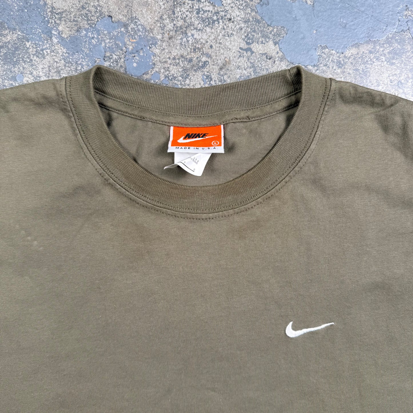 Nike Green & White Swoosh Tee (L)