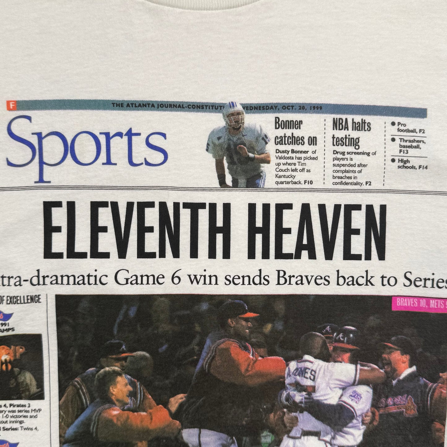 Eleventh Heaven Braves Front Pages 1999 (M)