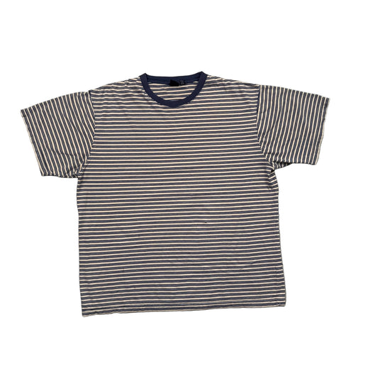Vintage 90s GAP Striped Ribbed Ringer T-Shirt (XL)