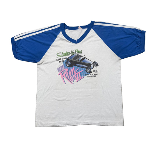 Vintage 1988 Shades of the Past Run #VI Pigeon Forge TN Raglan T-Shirt (XL)