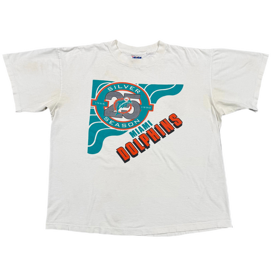 1990 Miami Dolphins Silver Season Tee (L)