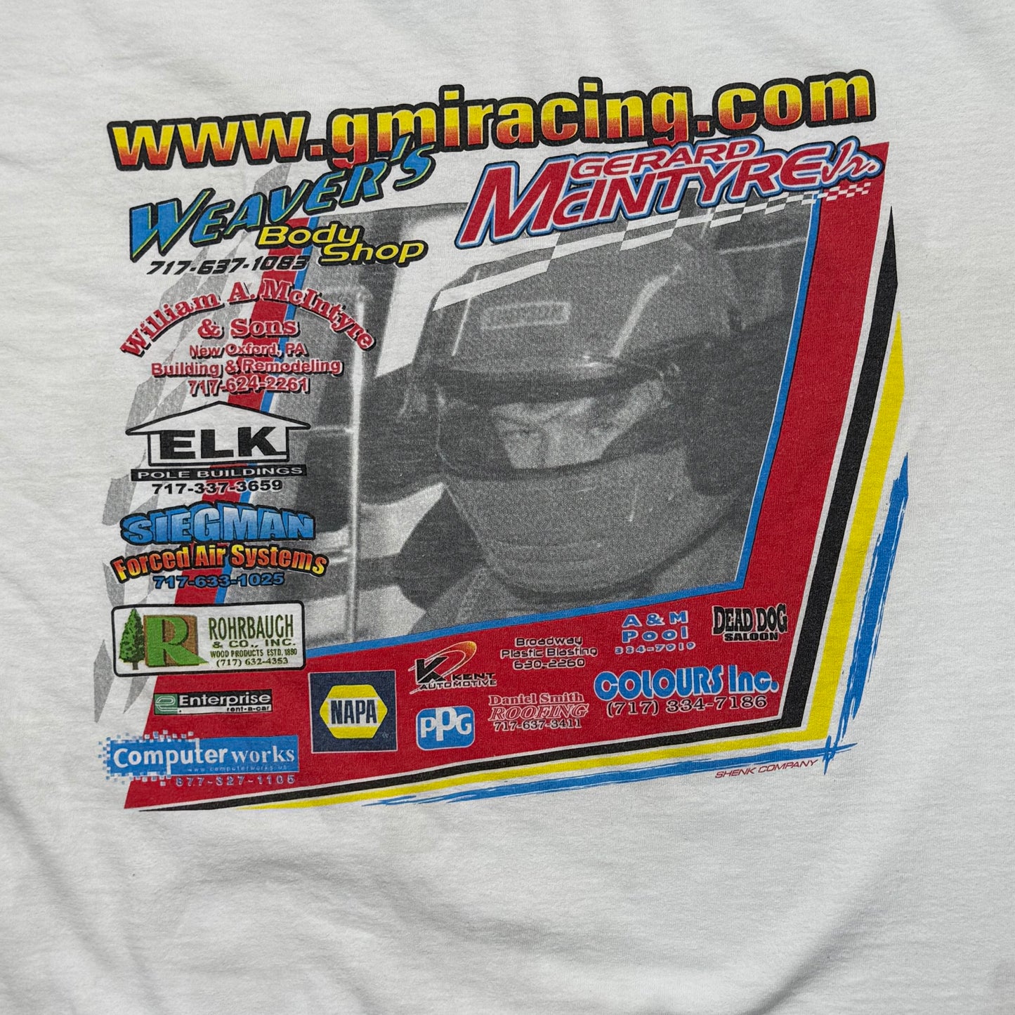 Vintage Gerard McIntyre Jr. Sprint Car Racing T-Shirt New Oxford PA (XL)