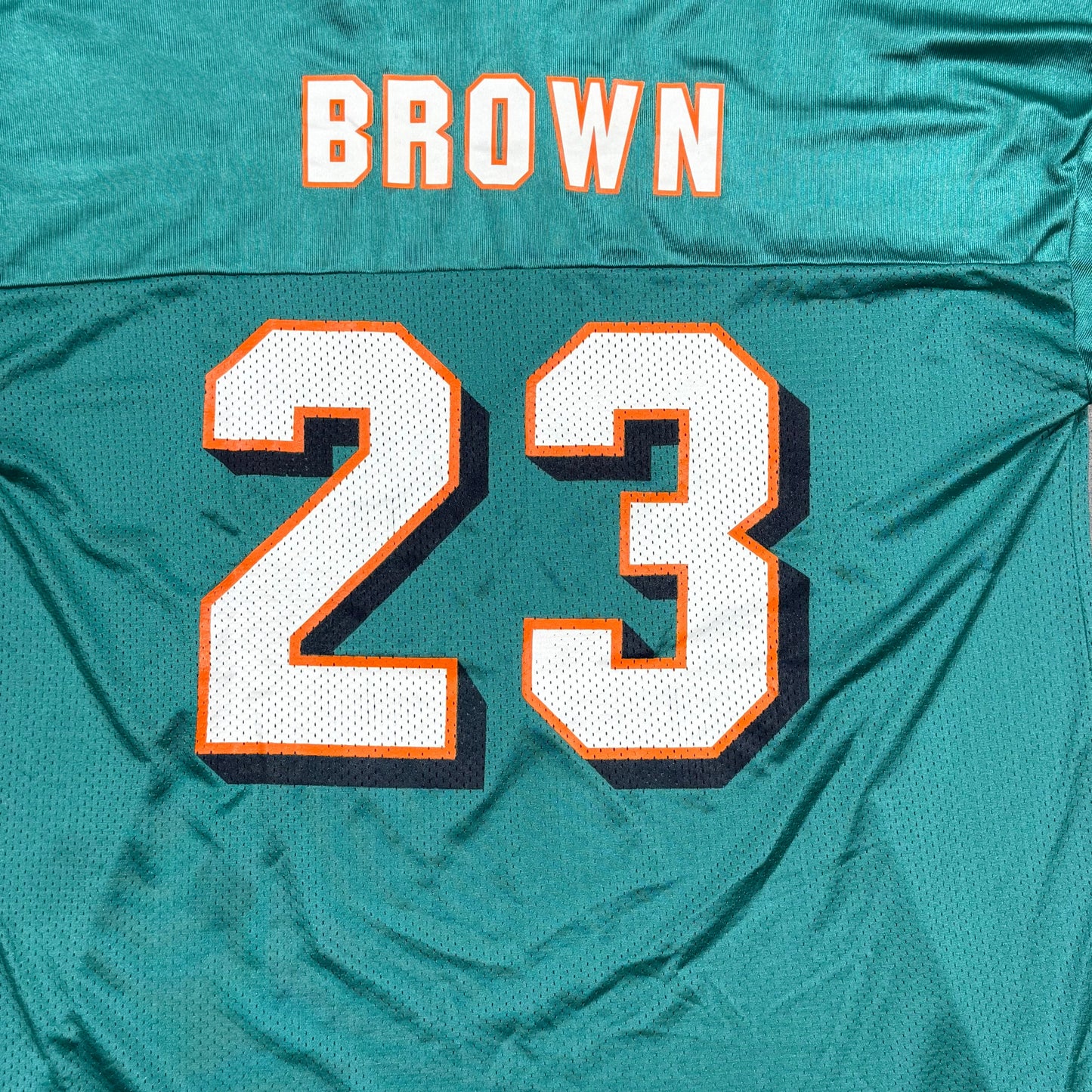 Miami Dolphins 23 Reebok Brown Jersey (L)