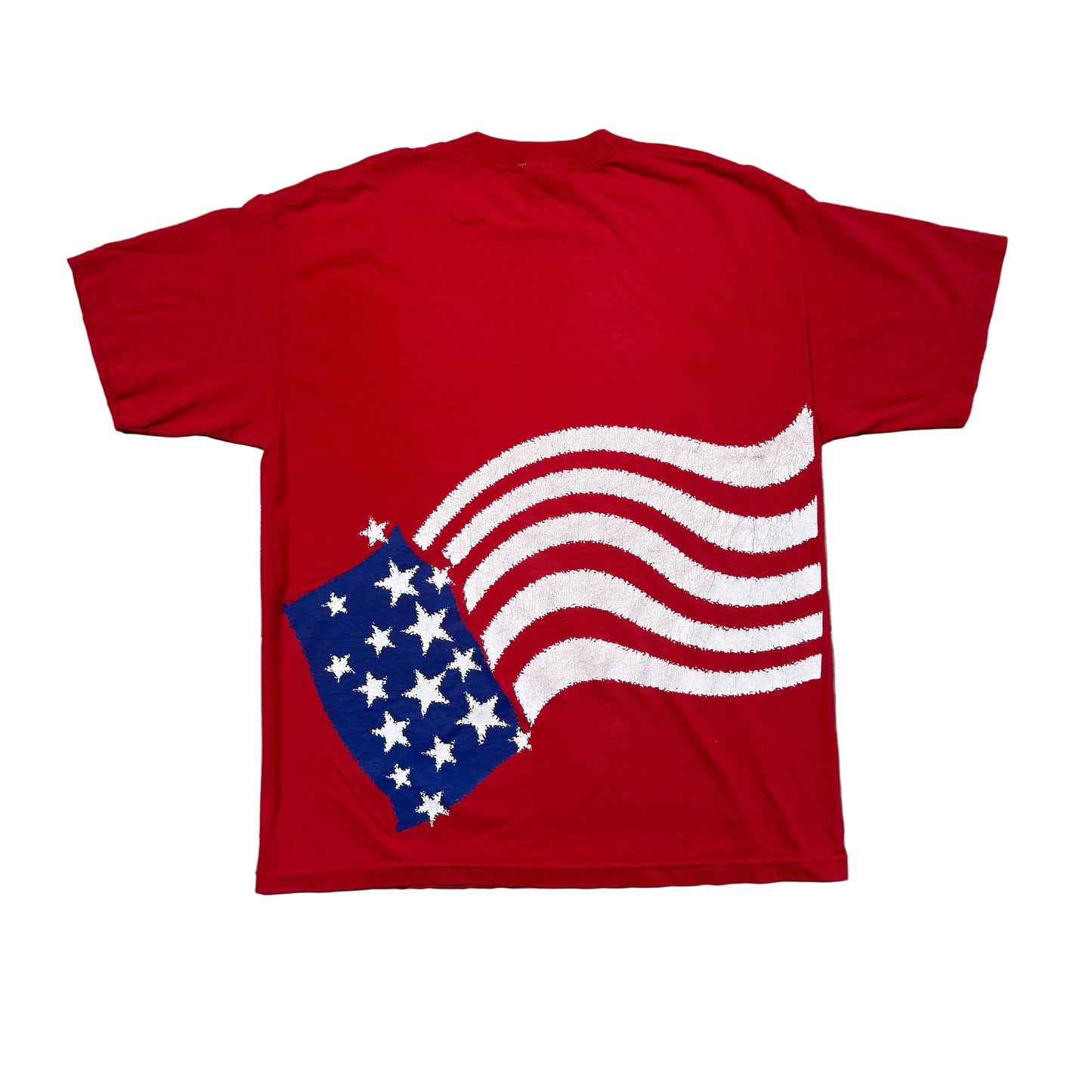 Vintage 2000 WWF Attitude Era Kurt Angle U.S.A. Red T-Shirt (XL)