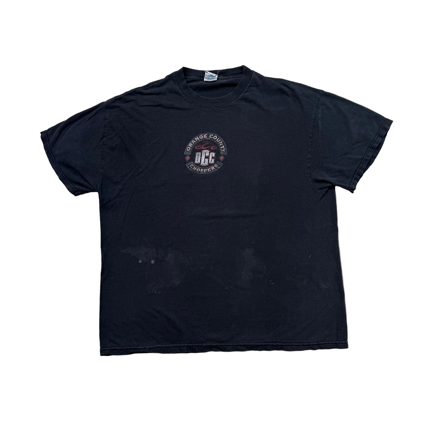 Vintage Y2K Orange County Choppers Faded Black Biker Graphic T-Shirt (XL)