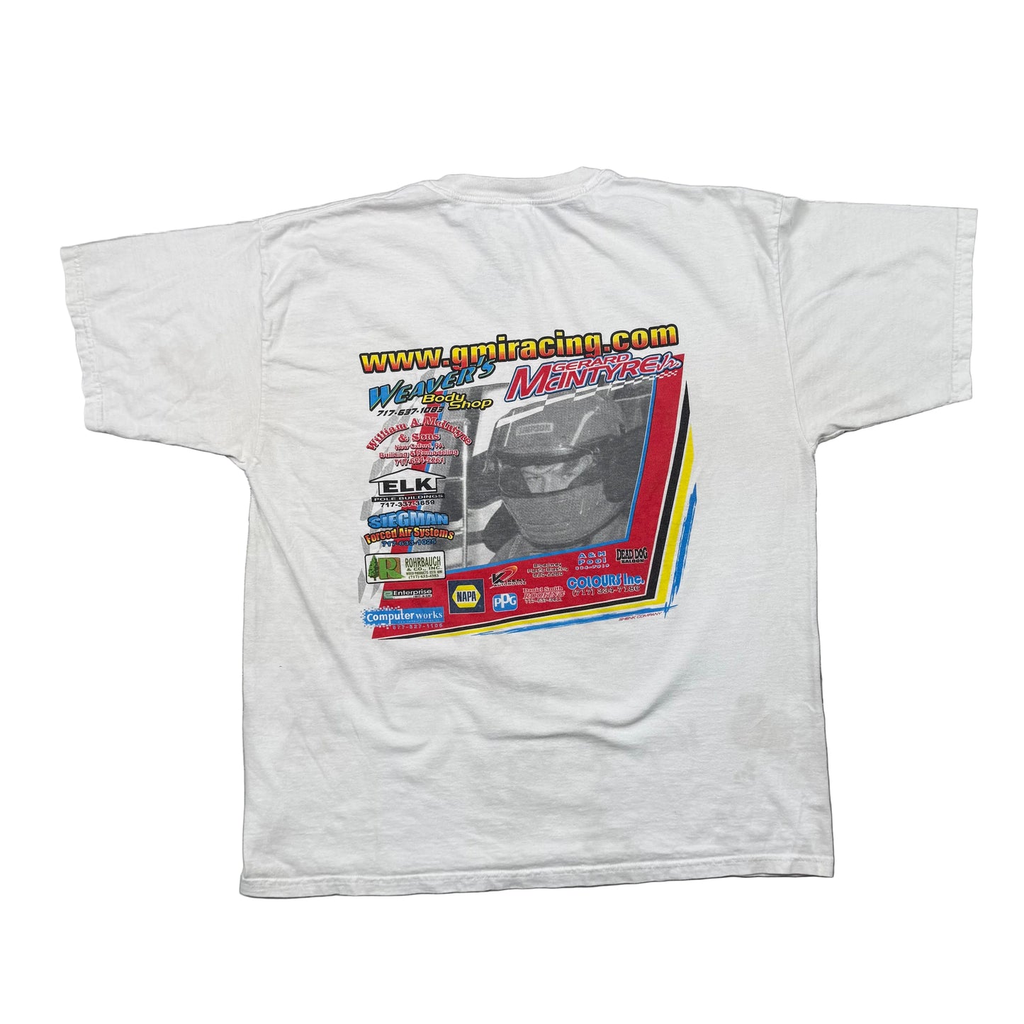Vintage Gerard McIntyre Jr. Sprint Car Racing T-Shirt New Oxford PA (XL)