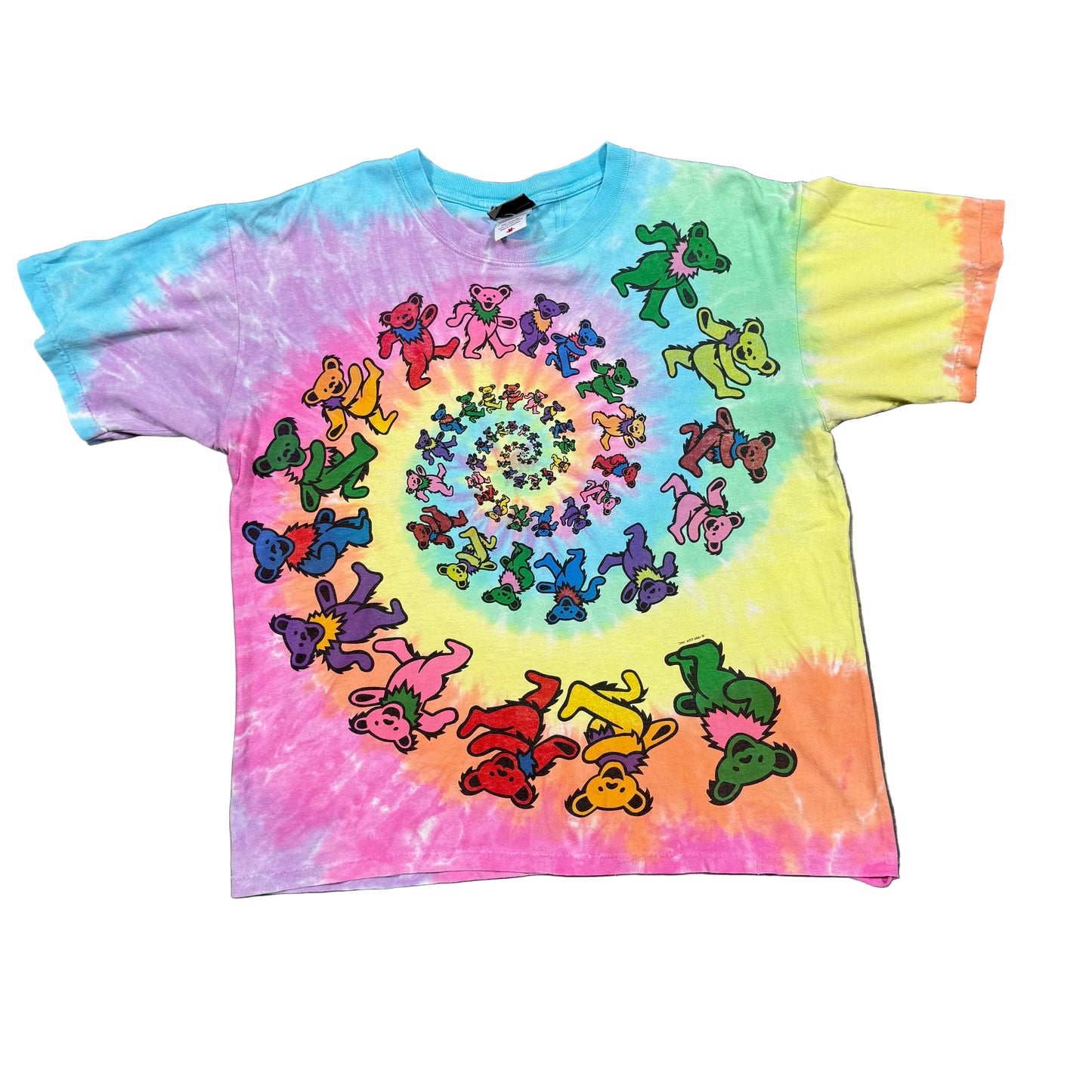 2000s Grateful Dead Bear Spiral Tie Dye T Shirt (M)