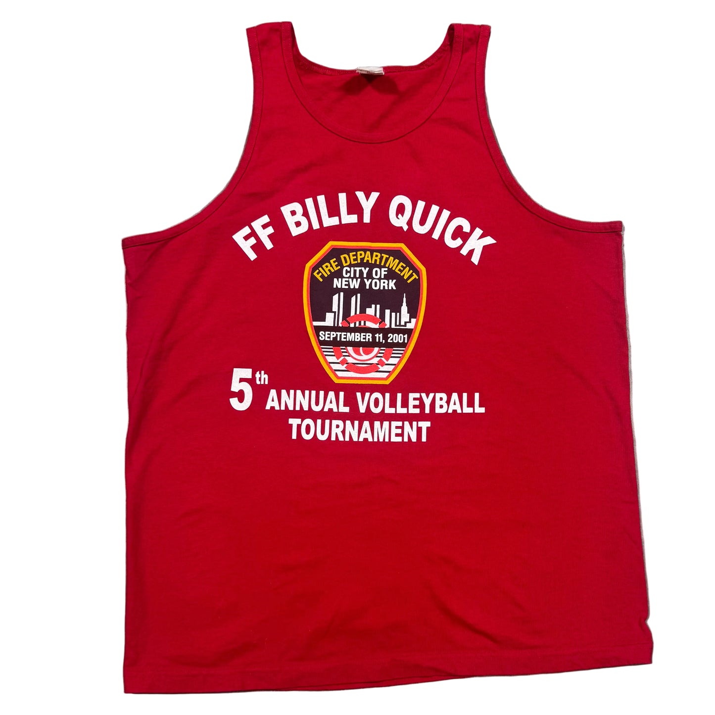 NYC Firefighter 9/11  Billy Quick Volleyball Tank (XL)