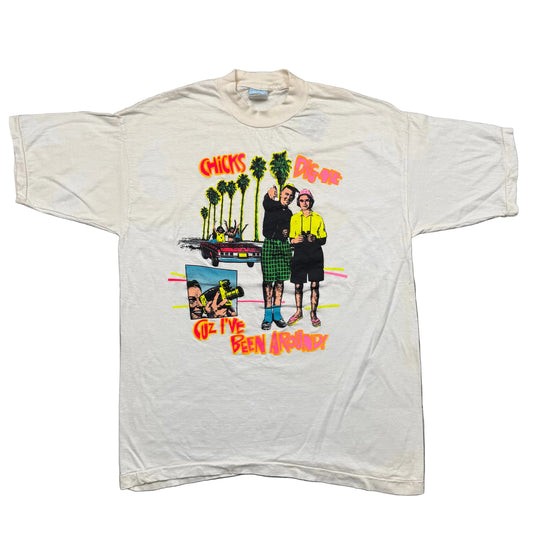 Vintage 80s Sun Sportswear Chicks Dig Me Cuz I've Been Around T-Shirt (XL)