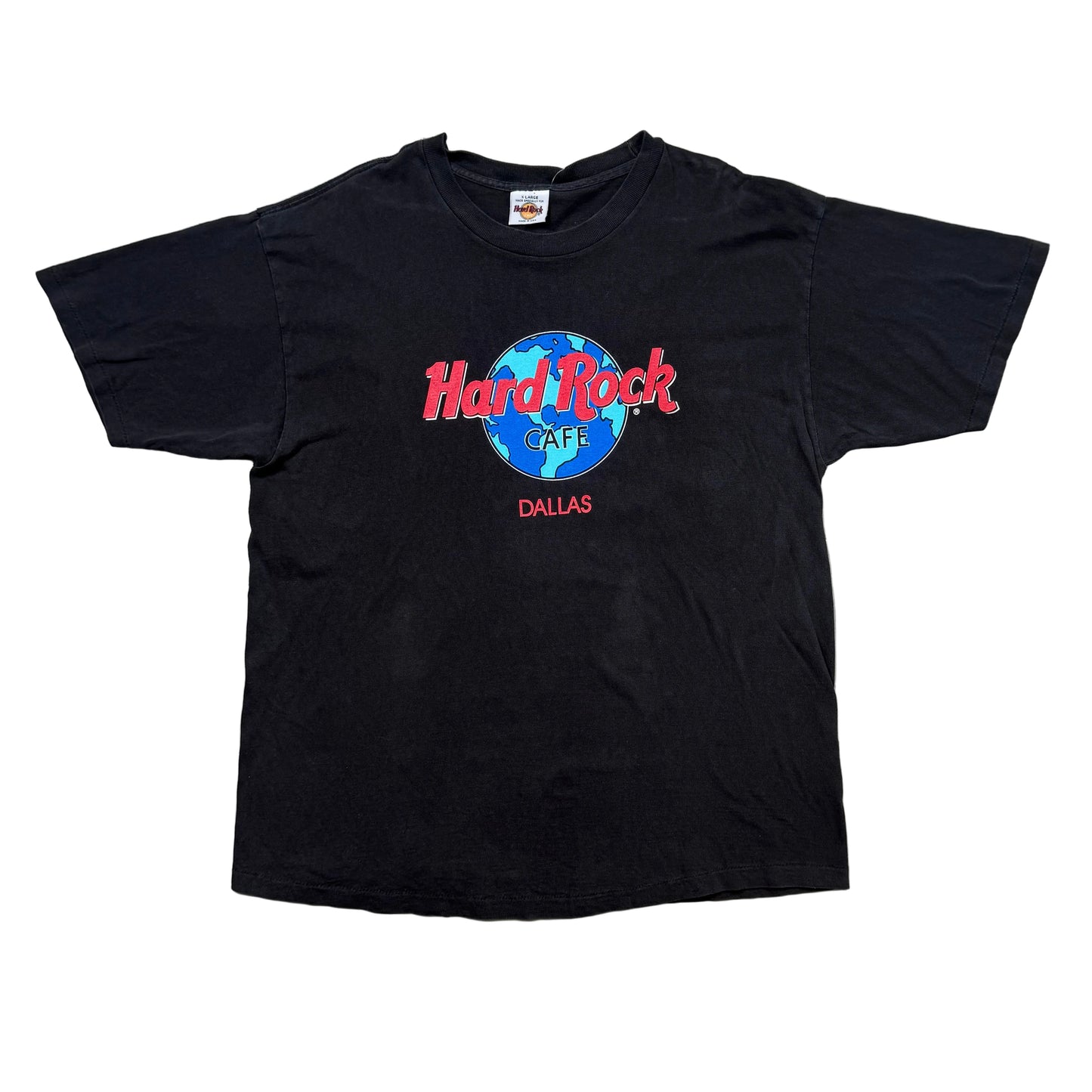 Vintage 90s Hard Rock Cafe Dallas Earth Globe Logo T-Shirt (XL)