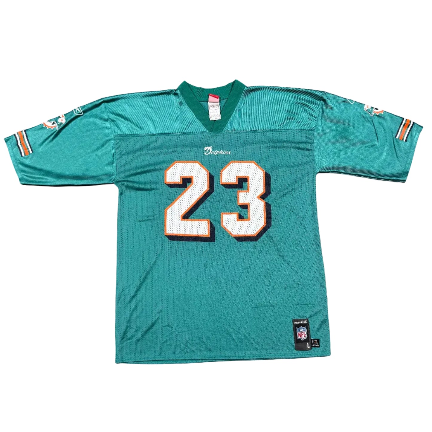 Miami Dolphins 23 Reebok Brown Jersey (L)