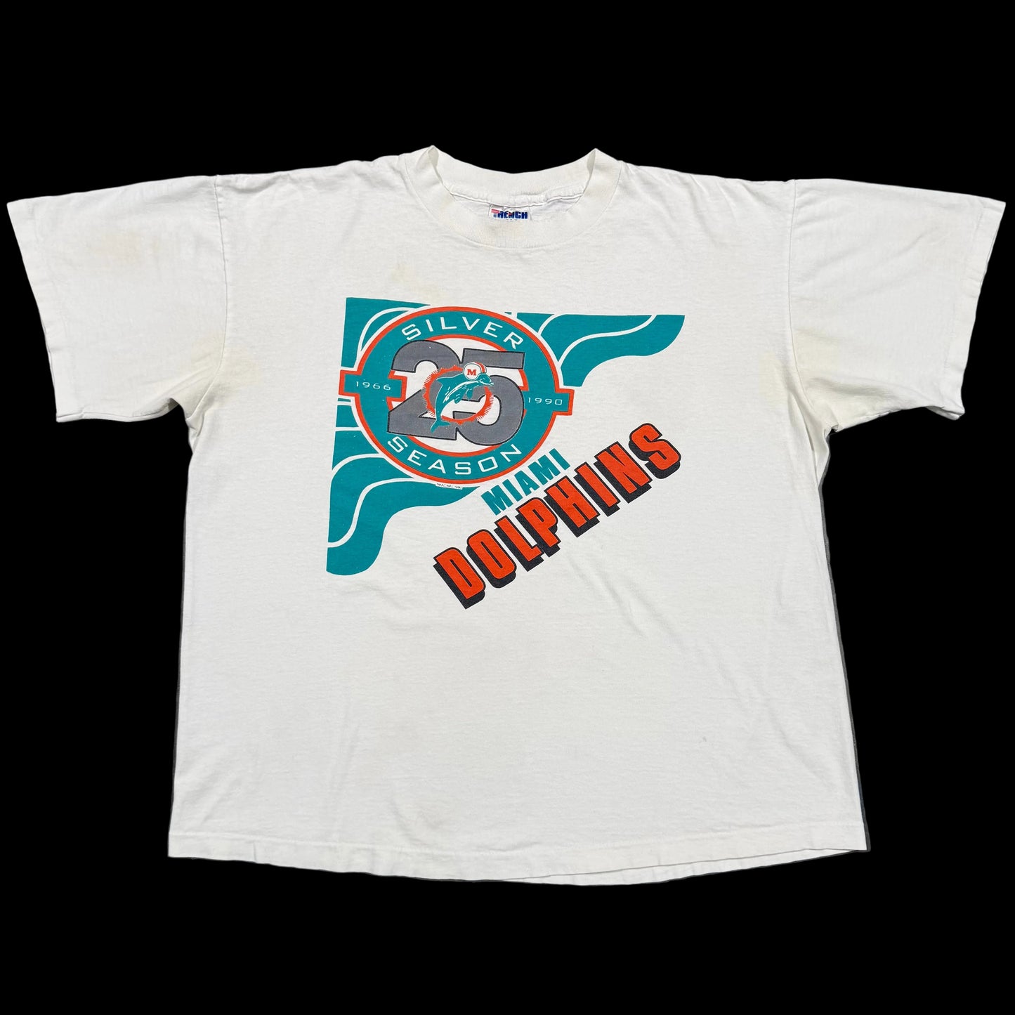 1990 Miami Dolphins Silver Season Tee (L)