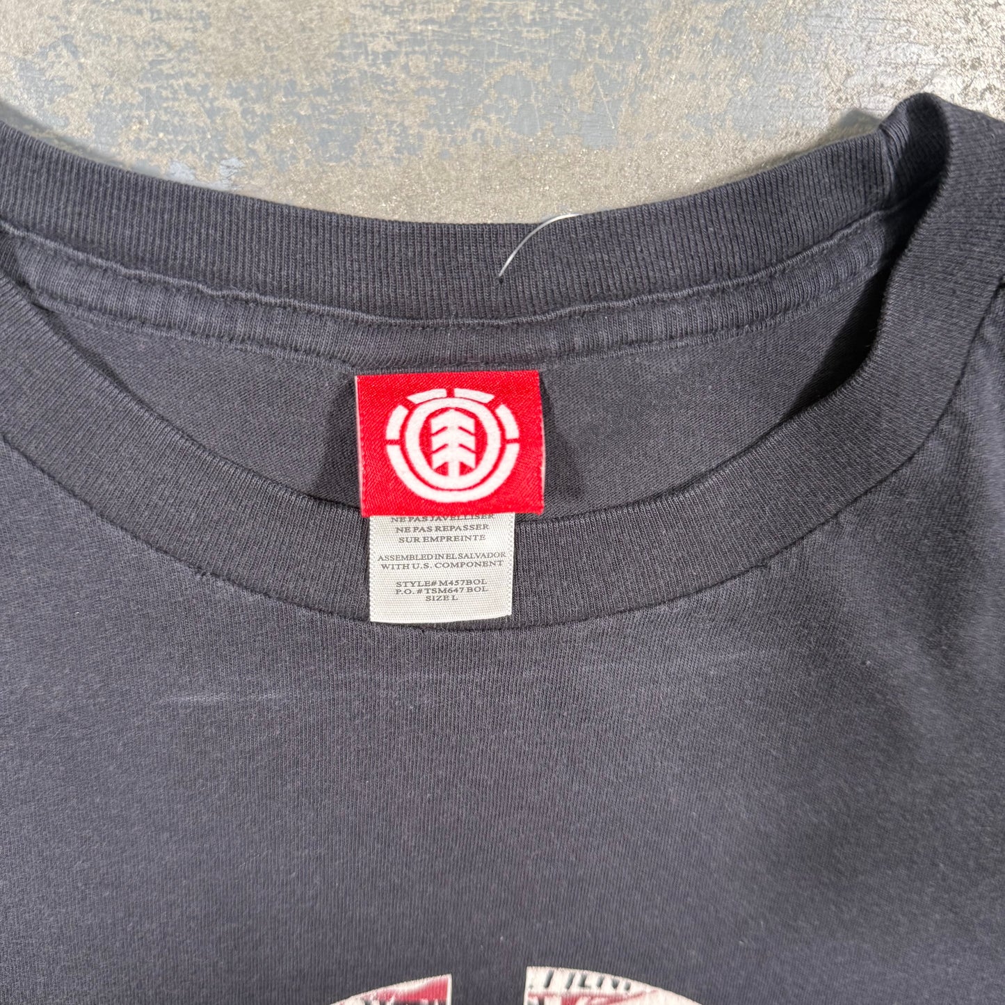 2000s Element black skateboarding tee (L)